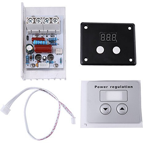 DEWIN Motordrehzahlregler 220v - Leistungsregler 230v Motoren 10000W SCR Digitaler Spannungsregler Drehzahlregler Thermostat AC 220V 80A