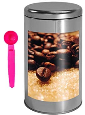 Kaffeedose Luftdicht,Kaffeebehälter,Kaffeedose Edelstahl Aromadose Vorratsdose Vakuum Dose für Kaffeebohnen, Pulver, Tee, Nüsse, Kakao 500gr + Magnetlöffel