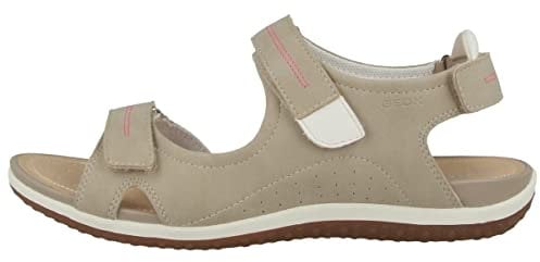 Geox D Sandal Vega A, Sandalias para Mujer, Gris (Taupe) , 42 EU