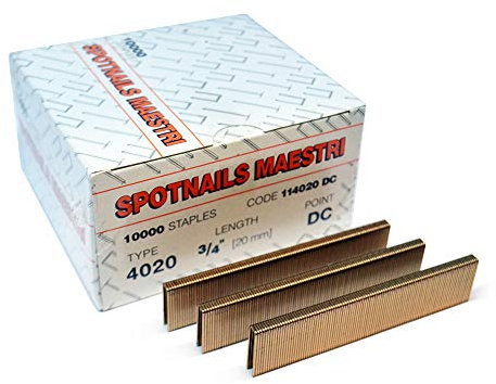 ME4000 Divergent Staples for Carpet Fitting 10,000 Pk Spotnails Brand 4016 4020 (20mm)
