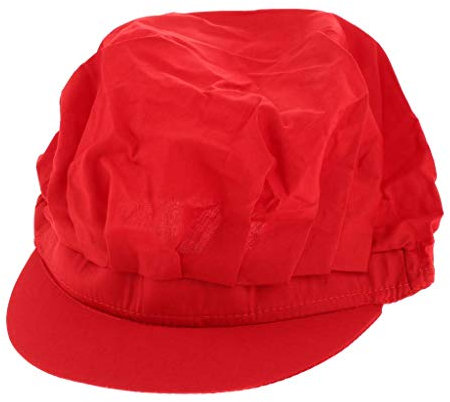 Tenlacum Unisex-Mesh-Haarnetz, einfarbig, für die Industrie, Werkstatt, schützende Arbeitsküche, Haarnetz, Netzstoff, halbes Netz, 6 Farben zur Auswahl – (Rot a)