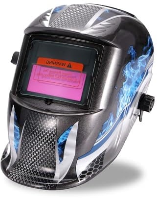 Electrical Welding Helmet Mask, SUNJULY Solar Powered Automatic Welding Helmet Welding Mask with Auto Darkening Filter, Auto Darkening Welding Helmet for Mig Tig Arc