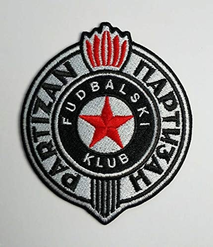Partizan Belgrade Iron-On Patch Football Soccer Club Pack of 2