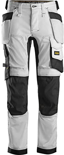 Snickers Workwear Unisex Pants, White, 46