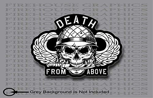 Firehouse Graphics Aufkleber Airborne Division Death from Above, 7,6 x 12,7 cm, 2 Stück