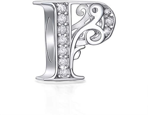 FOREVER QUEEN Buchstaben Alphabet Charm Bead für Armbänder Charm Anhänger 925 Sterling Silber