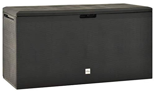 Festnight Auflagenbox Wasserdicht Garten-Aufbewahrungsbox 290 L Anthrazit Gartenschrank Wetterfest Gartenbox Box Outdoor Truhe Balkon Aufbewahrungstruhe Sitzauflagen Box Wasserdicht Polypropylen