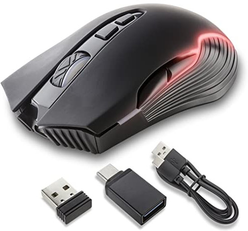 ksazox k : Souris sans Fil, silencieuse, Optique, avec Option Qui empêche l’écran du PC de se Mettre en Veille, simulateur de Mouvement, Gamer-capteur DPI