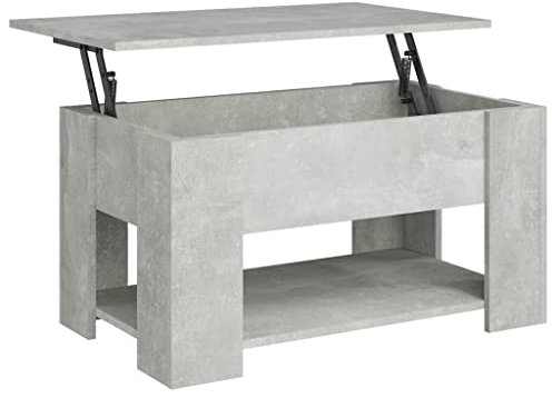 vidaXL Tavolino da Salotto Grigio Cemento 79x49x41cm Legno Multistrato