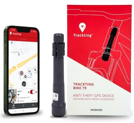 Trackting Bike T9 Diebstahlschutz Fahrrad GPS mit SIM-Karte | Jahresabo erforderlich | Anti-Diebstahl Fahrrad Tracker mit Bewegungssensor, USB-C Akku, Echtzeit-Tracking im Falle eines Diebstahls