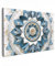 MuchoWow© Leinwände Groß 120x80 cm XXL Wall Decoration Bilder Schlafzimmer Deko Pictures Canvas Painting Wanddekoration Wohnzimmer Mandala - Blau - Weiß - Gold