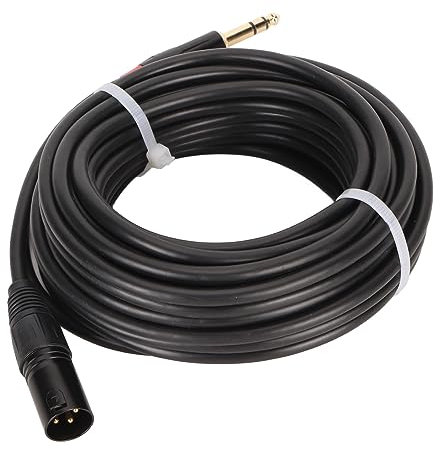 Cable TRS a XLR macho, cable flexible antiinterferencias de larga duración de 1/4 pulgadas, 6,35 mm, TRS a XLR macho para micrófono doméstico