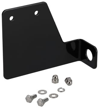 Kennzeichenhalter seitlich, aus Edelstahl, Schwarz, mit Befestigungsmaterial - für Simson SR1, SR2, KR50
