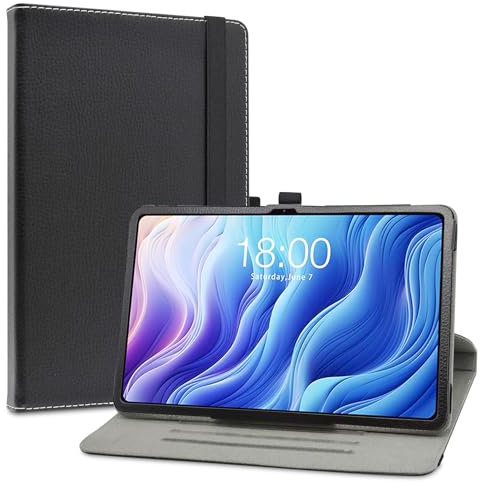 LiuShan pour TECLAST T60,Slim PU Cuir Etui et Pliable Stand Folio Coque Couverture pour TECLAST T60 / Oukitel OT5s / Oukitel OT5 Tablette 12 Pouces 2023,Noir