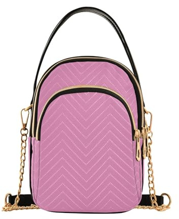 CHIFIGNO Hellblaue Umhängetasche für Damen, Sommerhandtaschen, Handygeldbörse, Flamingo, Einheitsgröße