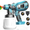 Akku farbsprühsystem, Ersetzen für Makita 18V BL1850, 1000 ML Farbspritzpistole mit 3 Düsen (1,0mm, 1,8mm, 2,5mm),3 Muster, für den Innen- und Außenbereich (ohne Akku)