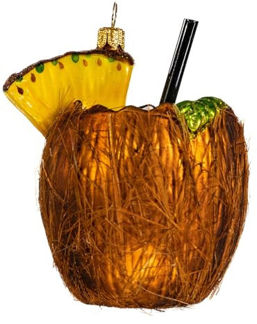 Drink noix de coco décoration en verre soufflé sapin de Noël