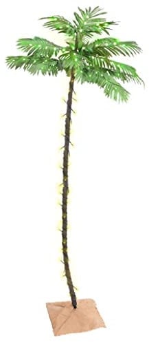 Palmier à LED 136 LED Blanc Chaud 220 cm,Palmier Lumineux à LED : l'ambiance Festive chez Vous Décorations de Saison, Sapins de noël