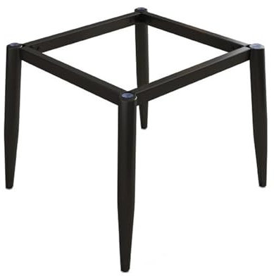 Moderno kit de patas de metal para mesa de comedor de cocina con parte superior de madera de cristal y mármol negro (45 x 45 x 72 cm)