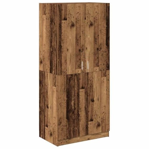 vidaXL Kleiderschrank Altholz-Optik 80x52x180 cm Holzwerkstoff, Schrank, Aufbewahrungsschrank, Schlafzimmerschrank, Lagerschrank, Kleiderorganisator