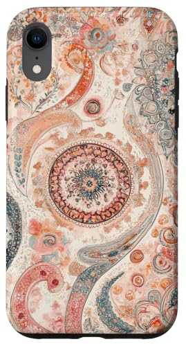 Vintage Bohemian Muster Boho Floral Paisley Hülle für iPhone XR