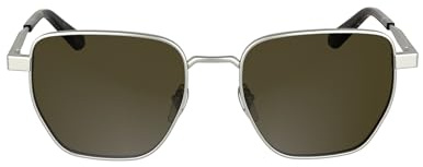 Calvin Klein Unisex Adult Sunglasses CK25100S - Matte Silver with Solid Brown Lens