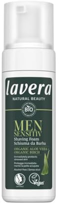 lavera Men sensitiv shaving foam - without alcohol - for sensitive skin - gentle & soft - vegan - natural cosmetics - 150 ml