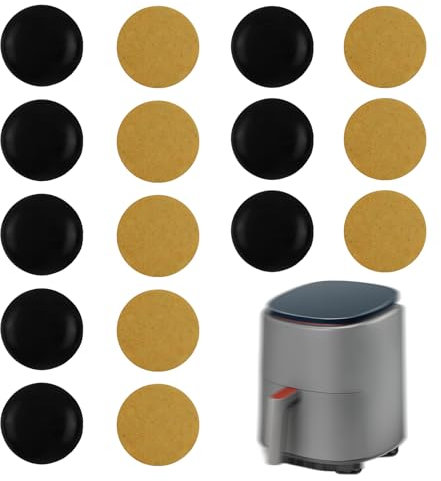 Kitchen Appliance Sliders,16 PCS Small Heavy Duty Self-Adhesive Accessories for Kitchen and Furniture Movers,19mm Non-Slip Pads for Air Fryers,Bread Machine,Blenders, Microwaves(Black)