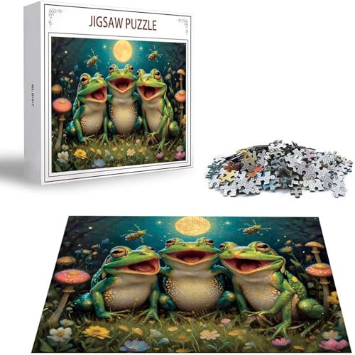 Puzzle 200 Teile Tier Puzzle Erwachsene, Holzpuzzle Erwachsene Puzzelmatten, Mehrfarbig Holzpuzzle, Klassische Puzzles Frosch Wooden Jigsaw, Geschicklichkeitsspiel für die Ganze Familie, Dekor S-101
