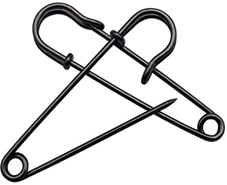 15Pcs Large Safety Pins, 2‘’ Heavy Duty Steel Safety Pins for Clothes, Ideal for Leather, Canvas, and Wool, Sharp Tip for Secure Hold, Perfect for Clothing, Diapers, Blankets, and More, Black