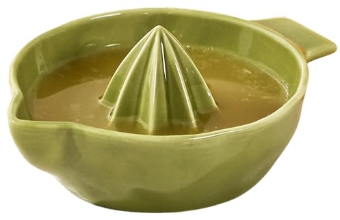 Spremiagrumi manuale in ceramica, spremiagrumi, lime, manuale | Con manico e beccuccio, facile da usare e pulire, lavabile in lavastoviglie