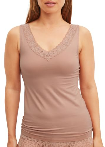CALIDA Natural Comfort Lace Tank-Top Damen | V-Ausschnitt, aus hochwertiger Baumwolle