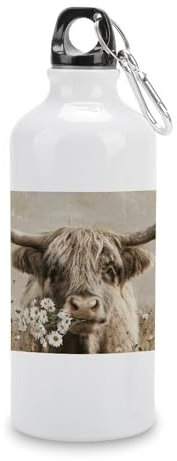 Jubonexis Borraccia da viaggio vintage in alluminio con chiusura a vite, per uomini e donne, per campeggio, escursionismo, 600 ml