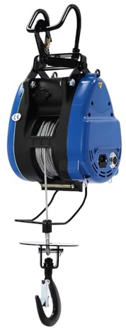 500kg Electric Hoist with Wireless Remote,29m Lift Height,42.65ft/min Lifting Speed,30m Steel Cable,1800W Electric Winch with Hook & Remote Control,Electric Pulley System with Limit Switch for Garage