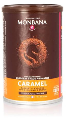 Monbana Schokoladenpulver Karamell 250g Dose (mind. 32% Kakao), 1er Pack (1 x 250 g)