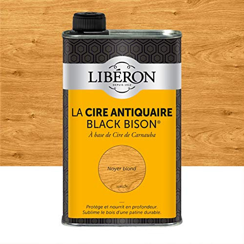 Libéron Cire antiquaire Black Bison Liquide, Noyer blond 0,5L