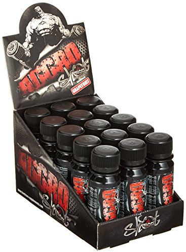 PEAK Aggro Shot - Display - 15 x 60ml (900ml) Geschmack Grapefruit I Pre Workout Booster I mit Arginin, Beta Alanin & Koffein