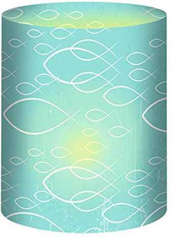 Ursus 184000148 - Mini Tischlichter, Ambiente, Jesus Design, petrol, ca. 10 x 27 cm, Durchmesser ca. 8 cm, 115 g/qm, 5 Blatt, einseitig bedruckt, aus Transparentpapier, Motiv 148, ideal als Tischdeko