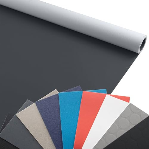 Primaflor PVC Bodenbelag Meterware - EXPOTOP, 2,00m x 9,00m, Uni Anthrazit, Messeboden, Vinyl-Boden für Küche, Wohn- und Badezimmer, Auslegware, Anti-Rutsch, Nicht Reflektierende Oberfläche