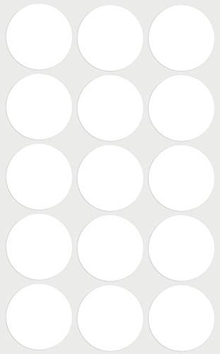 Aufkleber Weiß 30 mm Sticker – 3 cm Klebepunkte 225 Stück von Royal Green