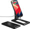 Handyhalterung, verstellbarer Desktop-Telefonständer, vollständig zusammenklappbar, Bürozubehör, kompatibel mit iPhone/Kindle, allen Smartphones (4-8 Zoll), Schwarz