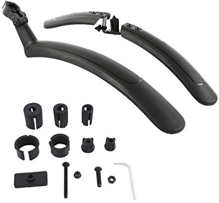 NUOBESTY Fahrrad Spritzschutz 1 Paar Fahrradkotflügel Universal Mountainbike Kotflügel Kotflügel Schnellverschluss Fahrradkotflügel Reitzubeh?r (schwarz) Schutzblech Mountainbike
