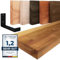LAMO Manufaktur Wandregal Holz Gerade | Regal Farbe: Rustikal | mit schwarzem Industrial Regalträger | 160 cm