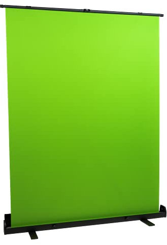 Rollei ausziehbarer Green-Screen zur farbbasierten Bild-Freistellung mit den Maßen 145cm x 190cm.Grüner Hintergrund für Video-Aufnahmen., 28185