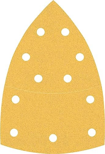 Bosch 10x EXPERT C470 Schleifblatt mit 11 Löchern (für Farbe auf Holz, Hartholz, Ø 102x62 mm, Körnung 120, Professional Zubehör Multischleifer)