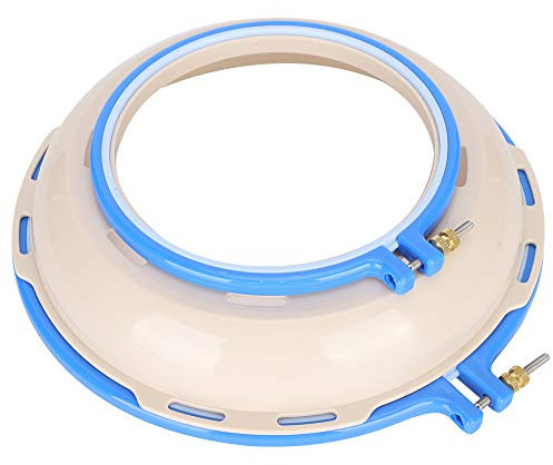 2 Stück Stickrahmen Kreis Kreuz Stickrahmen Runder Kunststoff Kreis Kreuzstich Hoop Ring mit Stickrahmen Ständer für Kunsthandwerk Handliches Nähen