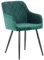 CLP Esszimmerstuhl Shila I Samt I Stoff I Gesteppt I Mit Bodenschonern, Farbe:grün, Material:Samt