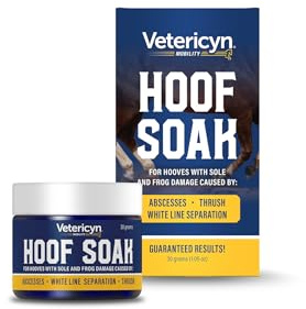Vetericyn Hoof Soak for Hooves with Sole and Frog Damage Caused by Abscesses, White Line Separation, and Thrush. Works with Just One Application. Single Use Hoof Treatment. 30 Grams