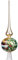 Impuls Christbaumspitze Glas 35cm mit Winter Motiv mundgeblasen handbemalt Weihnachtsbaumspitze Champagner