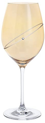 Dartington Crystal Celebrate Gold Goblet Pair